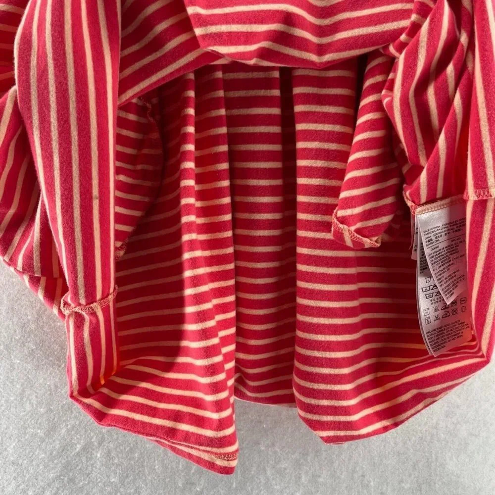 Levi's Dress Size XS A-Line Mini Striped Scoop Neck Short Sleeve Cotton Orange - Picture 7 of 13